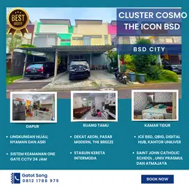 Rumah The Icon Cluster Cosmo Bsd Dekat dengan Tol, Aeon dan Ice Bsd
