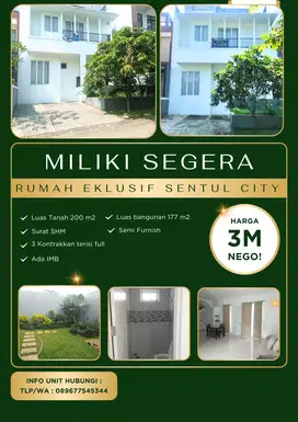 Rumah Eklusif Di Sentul City Siap Huni Semi Furnish SHM Dan IMB