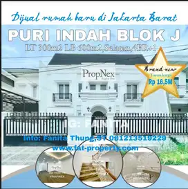 Brand newTurun hargaDijual rumah mewah di Puri Indah blok J,JakBar
