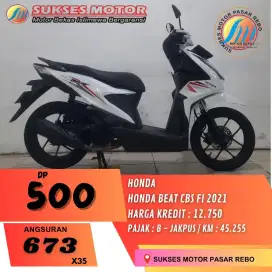 HONDA NEW BEAT CBS FI TAHUN 2021 SIAP PAKAI, MESIN HALUS, BODI MULUS