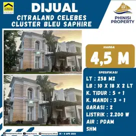 DIJUAL RUMAH DI CITRALAND CELEBES HERTASNING CLUSTER BLEU SAPHIRE