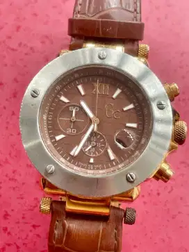GC Chronograph Quartz. Original Japan. Strap Kulit Panjang. Big Size.