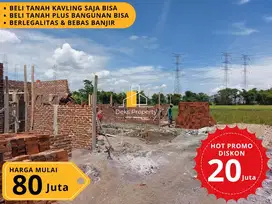 Jual rumah siap bangun bebas desain atau siap huni