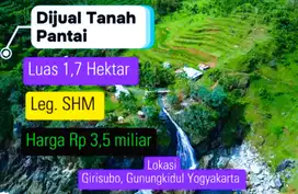 DIJUAL TANAH PINGGIR PANTAI, LOKASI GIRISUBO GUNUNGKIDUL