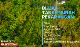 DIJUAL TANAH MURAH LUAS 5700M SHM PEKARANGAN
