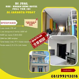 Kosan Semi Hotel Dijual Cepat Dekat Hotel Sheraton Jakarta Pusat
