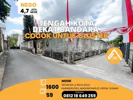 Tanah Tengah Kota Dekat Bandar Adisucpito Cocok Untuk Cluster