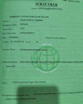 tanah pekarangan d bangunkerto Turi Sleman