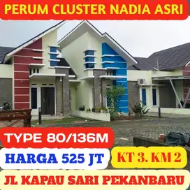 Dijual Rumah Mewah type 80/136M Jl Kapau sari Kota Pekanbaru