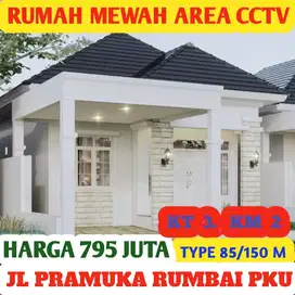 Dijual Rumah Ful Pagar Type 85/150M Jl Pramuka Rumbai PKU Kota