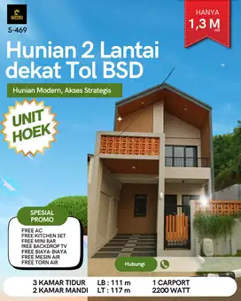 Rumah 2 lantai siap huni dalam perumahan Pamulang
