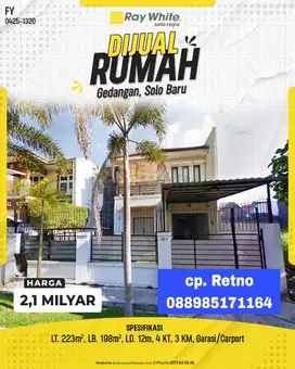 RUMAH DIJUAL GEDANGAN SOLO BARU