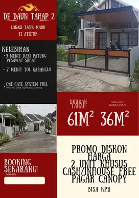 TERMURAH Rumah Modern dekat Suhat Kampus UB/Poltek Malang