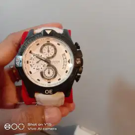 Jam Guess second tali putih