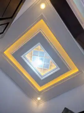 Plafon gypsum ruang tamu
