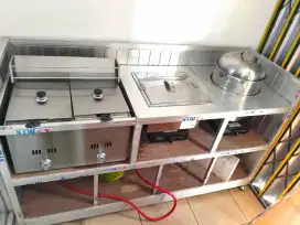 meja kompor deep friyer