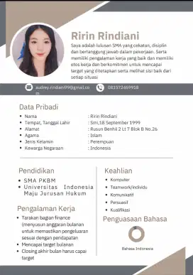 Saya cari Loker yg Serius , yg bner bner butuh tenaga kerja