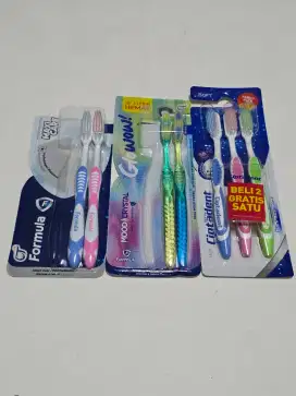 Jual Sepaket 7 Sikat Gigi Formula dan Ciptadent Masih Ada Notanya