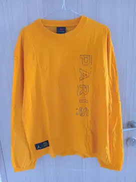JORDAN PARIS Tee Long Sleeve Size M yellow tee