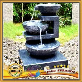 Air Mancur Teraso Taman Air Mancur 3 undak indoor outdoor Batu Minimal
