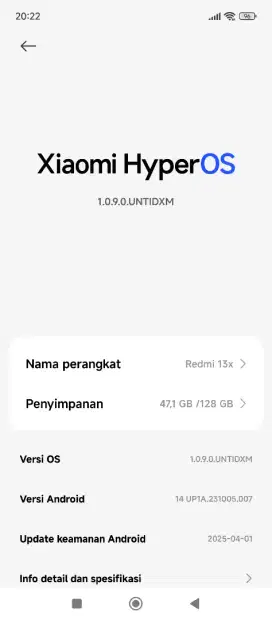 Jual redmi 13x fullset masih mulus