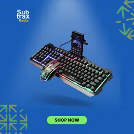SEPAKET Keyboard + Mouse + Holder HP - LIMEIDE