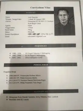 Cari lowongan sopir, SIM B2 Umum,