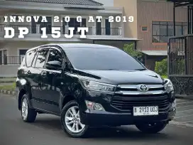 Dp 15 jt | Kijang Innova 2.0 G AT 2019 Hitam Metalik