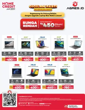 PROMO LAPTOP BUNGA RENDAH DAN GRATIS 1X CICILAN