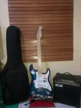 Gitar listrik plus ampli