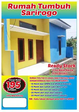 Rumah murah siap huni // Sidoarjo kota