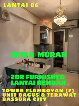 SEWA MURAH 2BR FURNISHED LT RENDAH TOWER F APARTEMEN BASSURA CITY