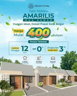 Rumah Dijual 400 Jtan Ciomas Bogor Dekat Terminal Bubulak dan Laladon