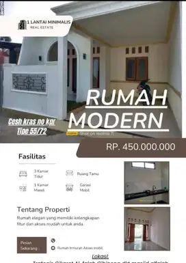 Jual murah hunian baru Cikaret Cibinong dekat Depok
