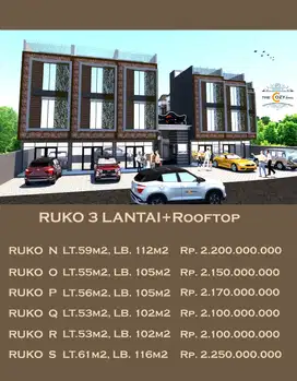 Tersedia 2 Ruko mewah 3 lantai ini dilengkapi dengan rooftop, jaksel
