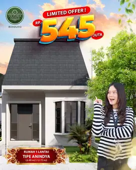 Rumah Baru 1 Lantai Cluster Victoria Sayap TKI 2 Kopo SHM 545 JT