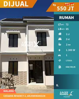 Dijual Rumah Murah Baru di Cassava Regency 2 Kedungkandang Malang