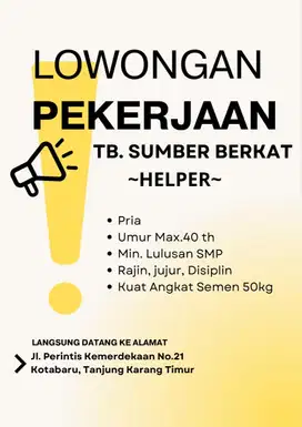 Lowongan pekerjaan toko