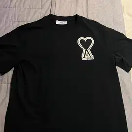 Ami Paris De Coeur Patch T-Shirt – Black