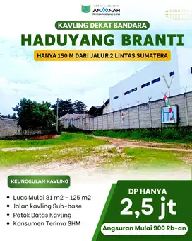 TANAH KAVLING MURAH TERDEKAT BANDARA RADEN INTAN PROMO DP CUMA 2,5 JT