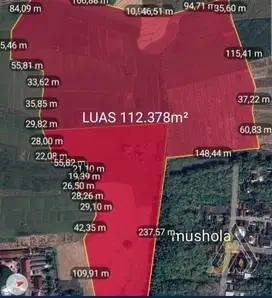 Dijual lahan industri Ngawi sangat Strategis 11 Ha saja Bu!