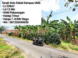 Jual Tanah Siap Bangun Area Dekat jajar Solo Dekat Manahan Masuk Solo