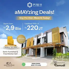 Rumah Baru di Puri 11 di Karang Tengah, Siap Huni, Free PPN, dekat MRT