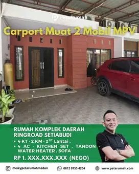 Dijual Rumah 4 Kamar 2½ Lantai Dekat USU di Ringroad Setiabudi Medan