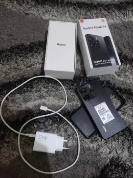 Redmi note 14 ram 8/256 fullset no minus