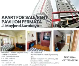 DIJUAL / Disewakan Apartemen Pavilion Permata Surabaya dkt PTC tanglin