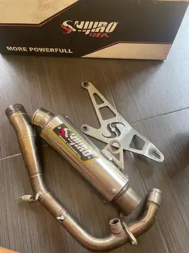 Knalpot shijiro M3 long vespa inlet 50