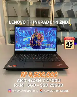 LENOVO THINKPAD E14 RYZEN 7 4700U LAPTOP ULTRABOOK EDITING GAMING