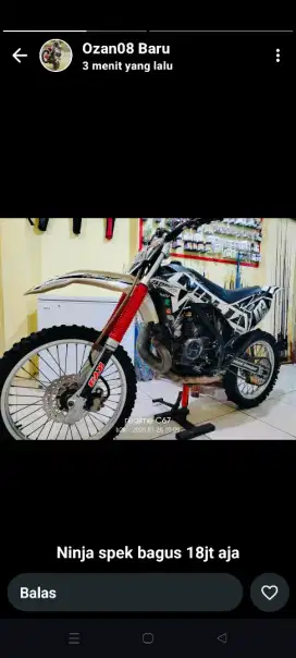 Trail klx mesin ninja