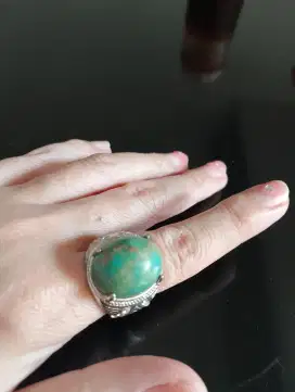 Cincin batu akik pirus Hubei natural asli